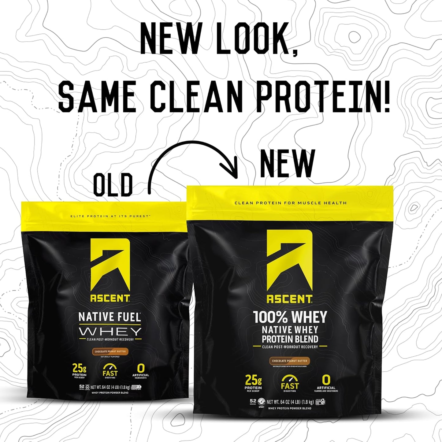 Chocolate Peanut Butter Whey Protein Isolate Powder - 100% Ascent Post Workout Supplement with 5.5g BCAA, 2.6g Leucine, Essential Amino Acids, Gluten Free - 4 lb - Espot.com.au