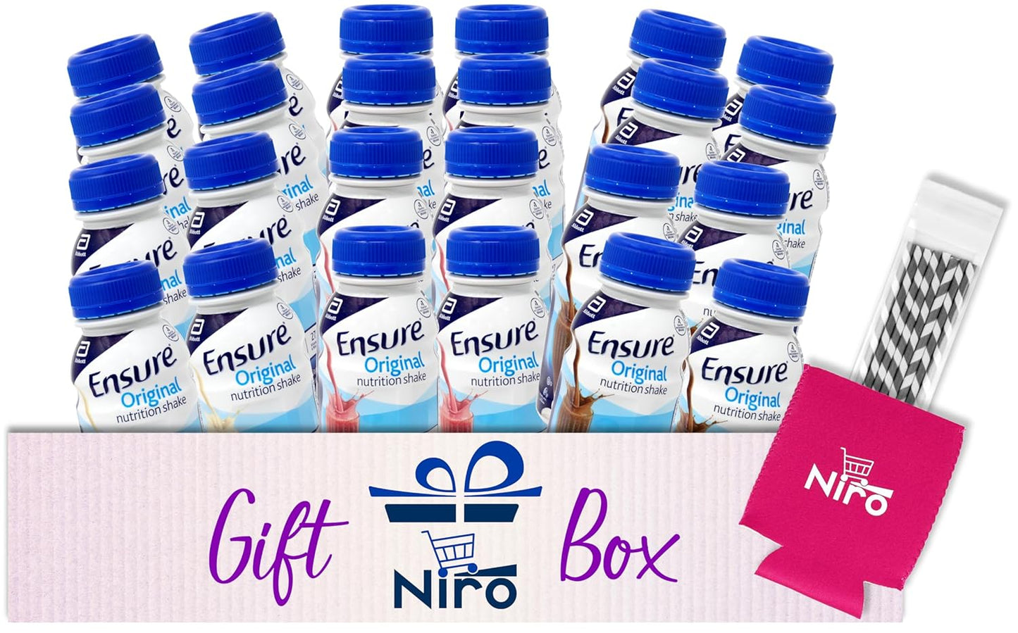 niro-assortment-variety-pack---ensure-original-nutrition-shakes-in-milk-chocolate-vanilla-and-strawberry-flavors---12-pack-with-travel-sleeve---packed-with-vitamins-and-minerals-7