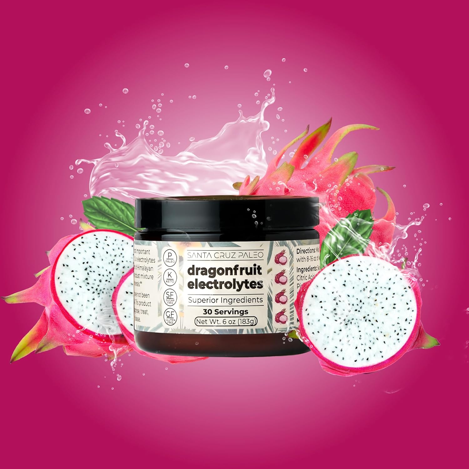 santa-cruz-dragonfruit-paleo-electrolyte-powder---sugar-free-30-servings-with-himalayan-sea-salt-magnesium-potassium-2