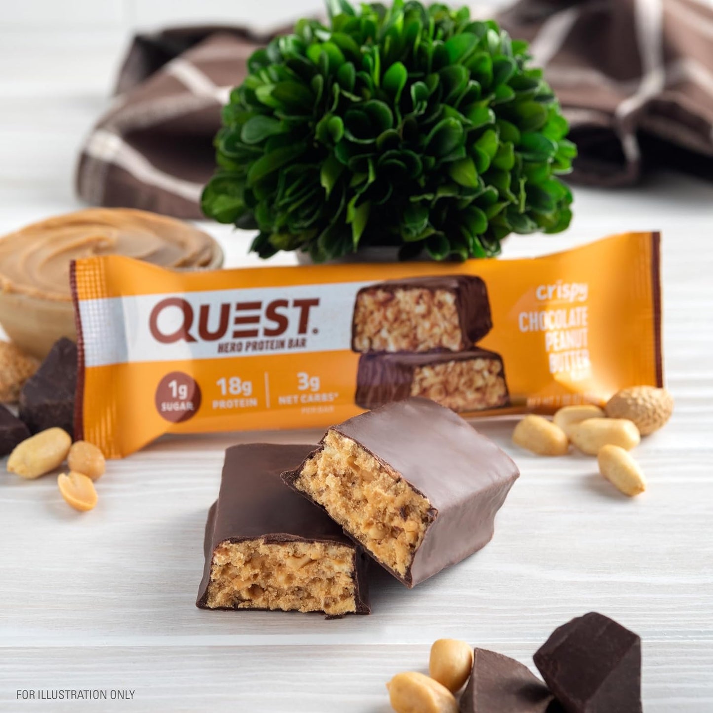 quest-nutrition-crispy-chocolate-peanut-butter-hero-protein-bar---high-protein-low-sugar-gluten-free-keto-friendly-snack---12-count-5