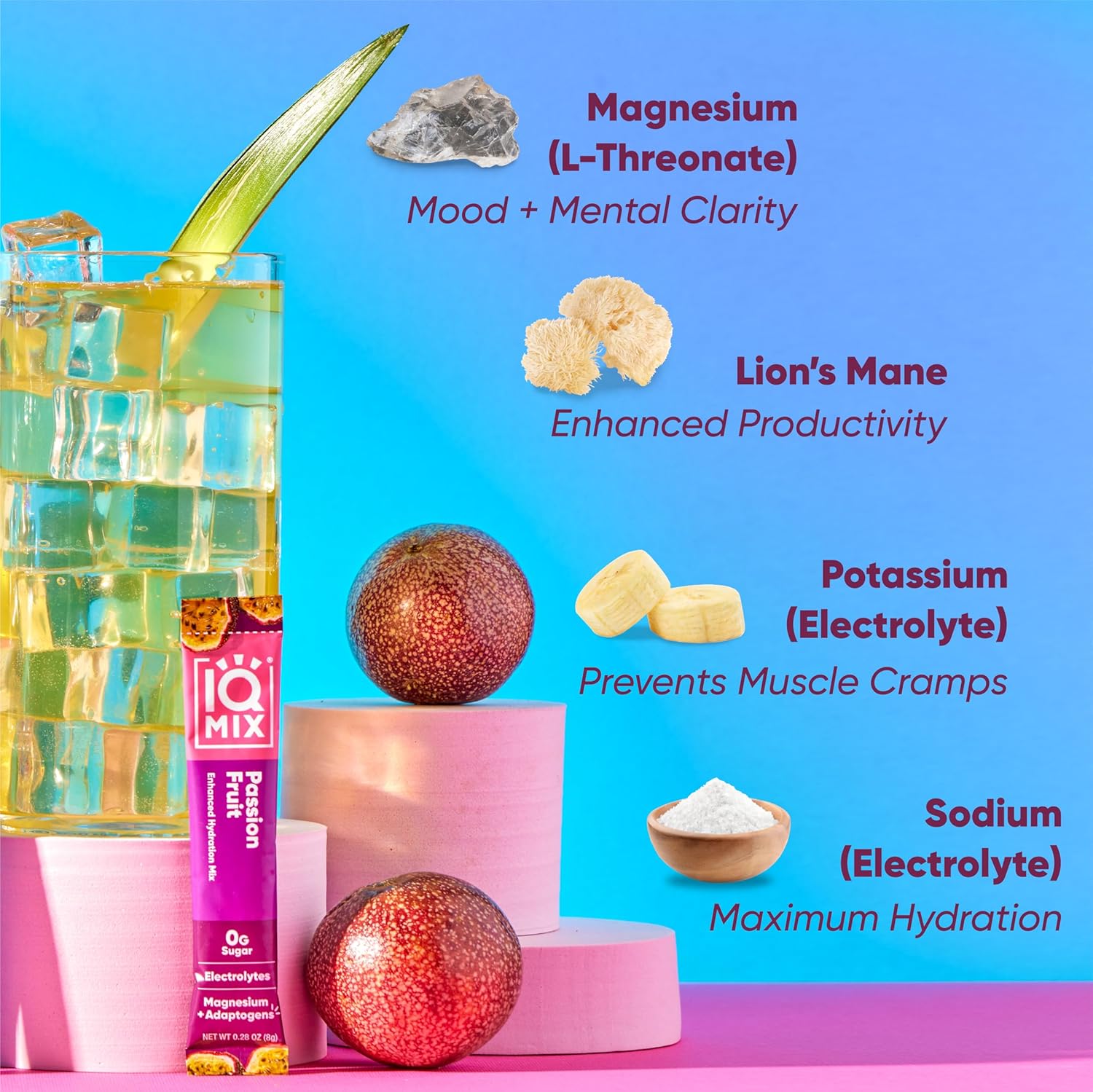 iqbar-iqmix-electrolyte-powder-packets---sugar-free-keto-hydration-supplement-with-lions-mane-magnesium-l-threonate-and-potassium-citrate---passion-fruit-flavor-40-count-7