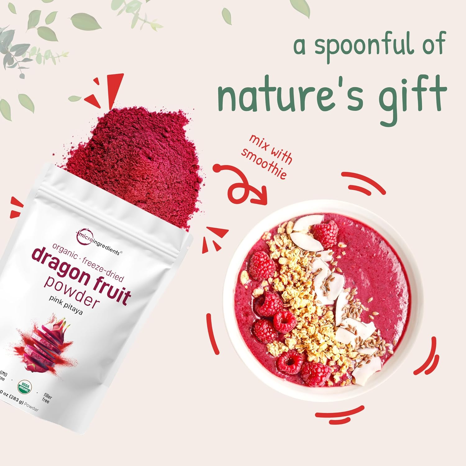 organic-dragon-fruit-powder---10oz-100-natural-freeze-dried-pink-pitaya-source-no-additives-great-for-drinks-smoothies-non-gmo-vegan-7