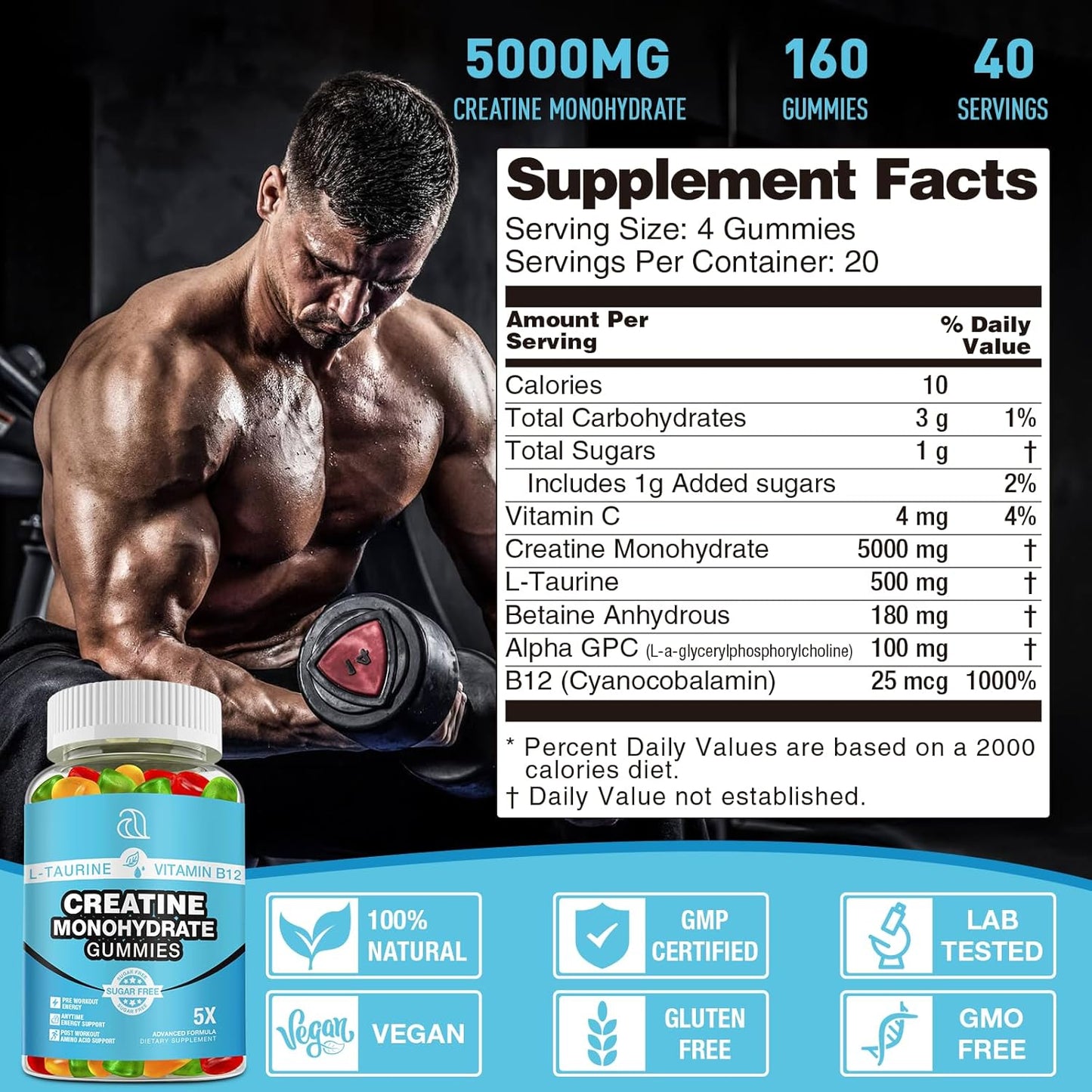 organic-creatine-monohydrate-gummies---6-pack-5000mg-160-count---muscle-builder-energy-boost-for-men-women---chewable-supplement-made-in-usa-5
