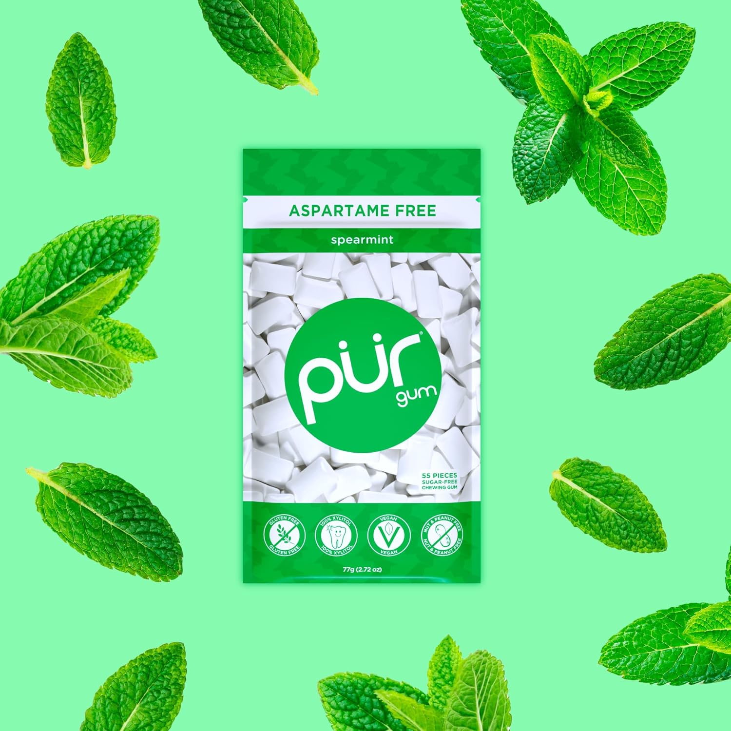 aspartame-free-spearmint-chewing-gum-with-100-xylitol---55-pieces-pack-of-1---natural-refreshing-flavor-3