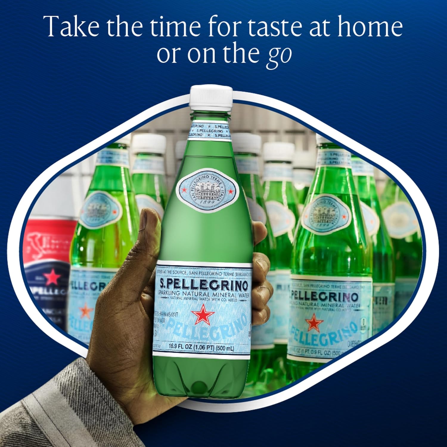 S.Pellegrino Sparkling Natural Mineral Water, 16.9 Fl Oz Plastic Bottles - Pack of 12 - Espot.com.au