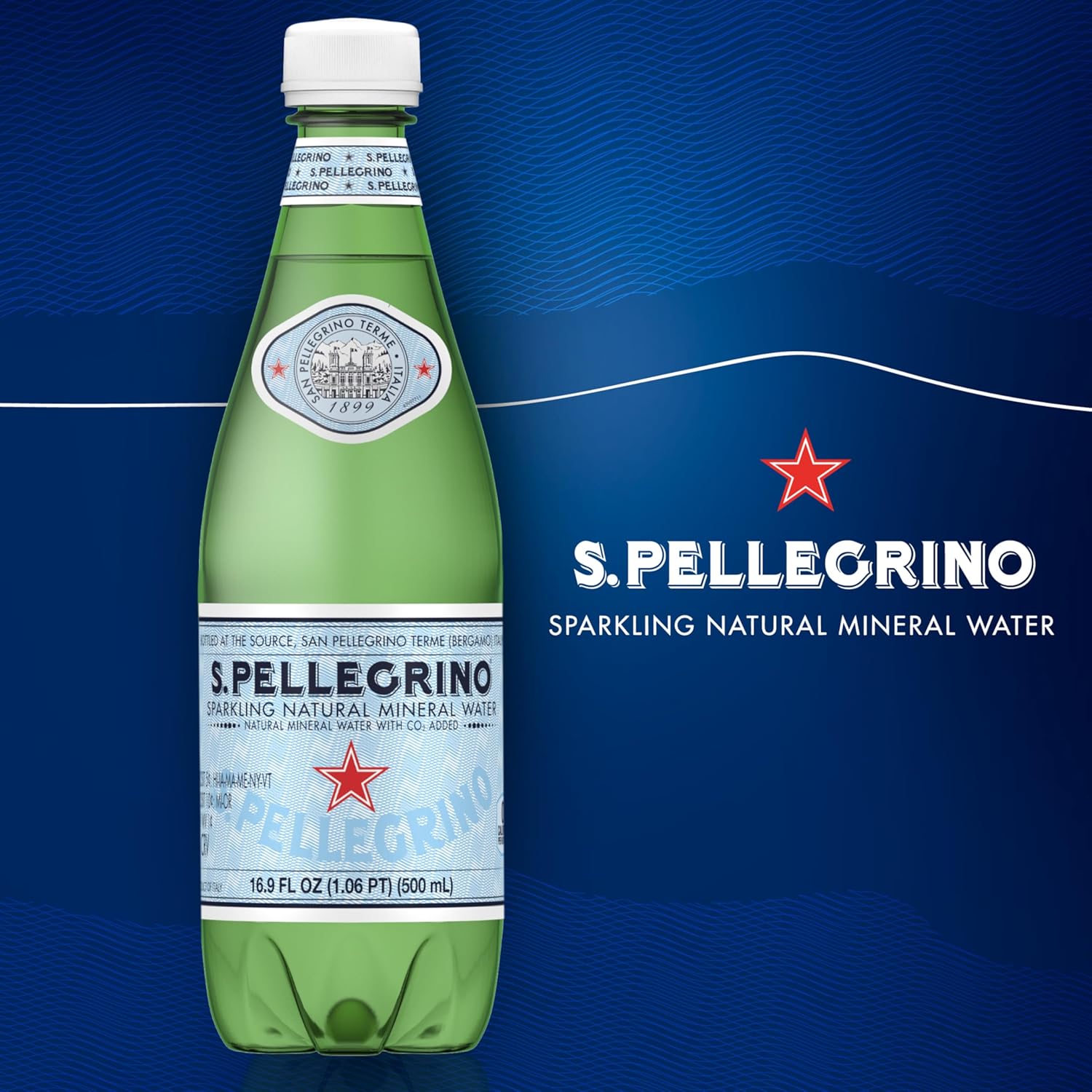 S.Pellegrino Sparkling Natural Mineral Water, 16.9 Fl Oz Plastic Bottles - Pack of 12 - Espot.com.au