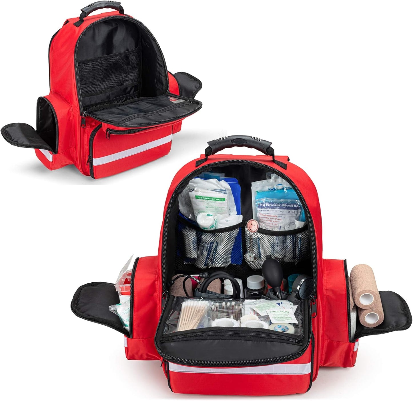 trunab-first-responder-bag-trauma-backpack---red-empty-emergency-kit-storage-pack-for-emt-ems-police-firefighters-safety-officers---patented-design-3