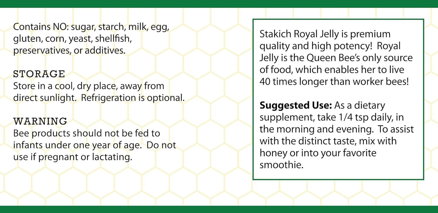 15-oz-stakich-royal-jelly-powder---3x-concentrate---freeze-dried-pure---natural-supplement-3