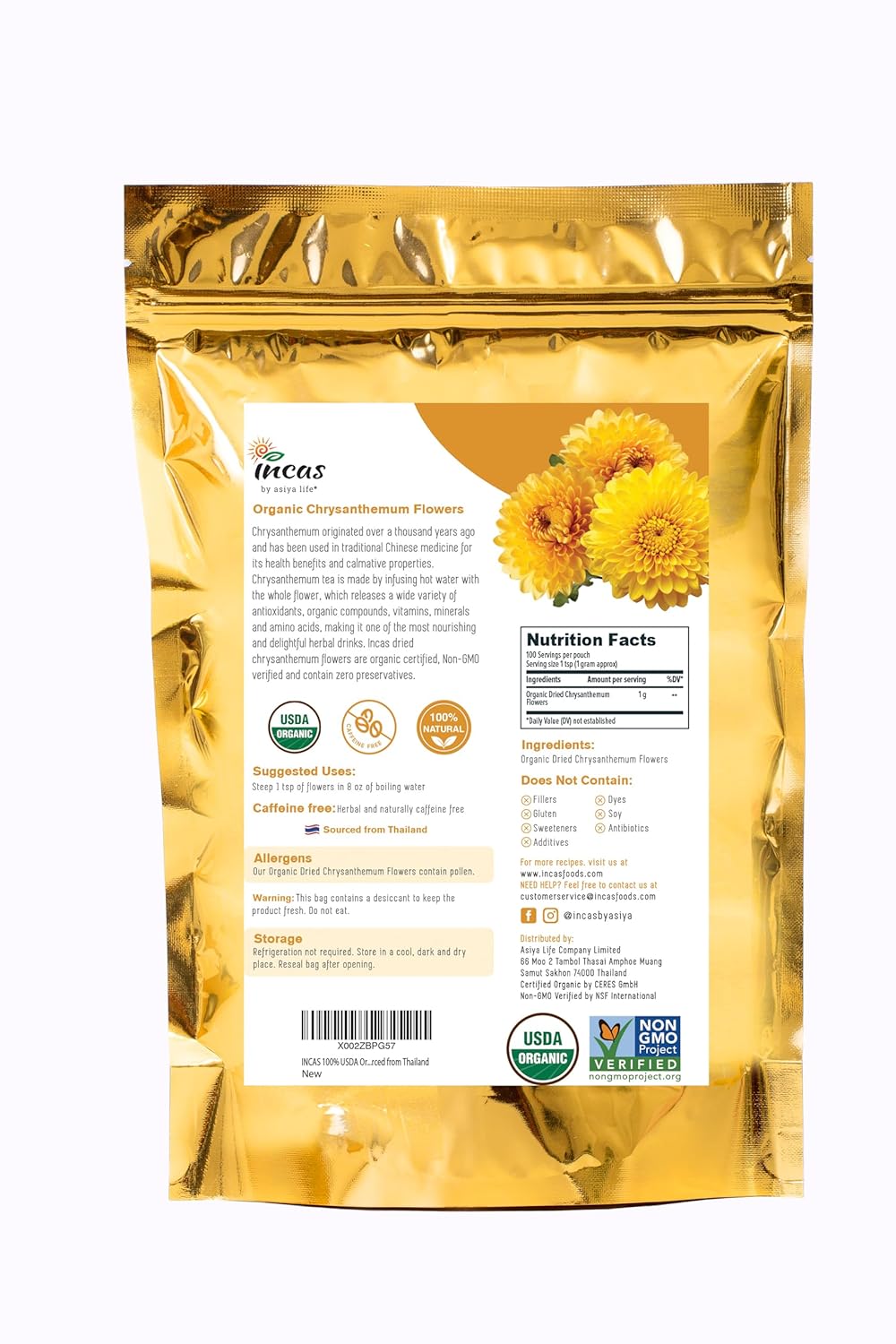 asiya-life-incas-100-usda-organic-chrysanthemum-tea---non-gmo-caffeine-free-gluten-free-vegan-rich-in-antioxidants---353-oz-100-g---sourced-from-thailand-2