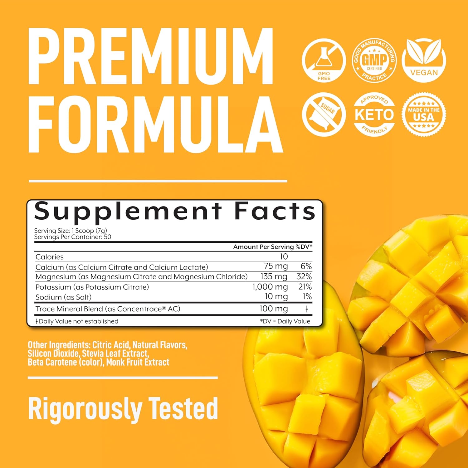 Mango Flavored Keto Electrolyte Powder with No Sugar - Hydration Support for Keto Dieters - Sugar-Free Electrolyte Supplement - Sips Like Sunshine - Espot.com.au
