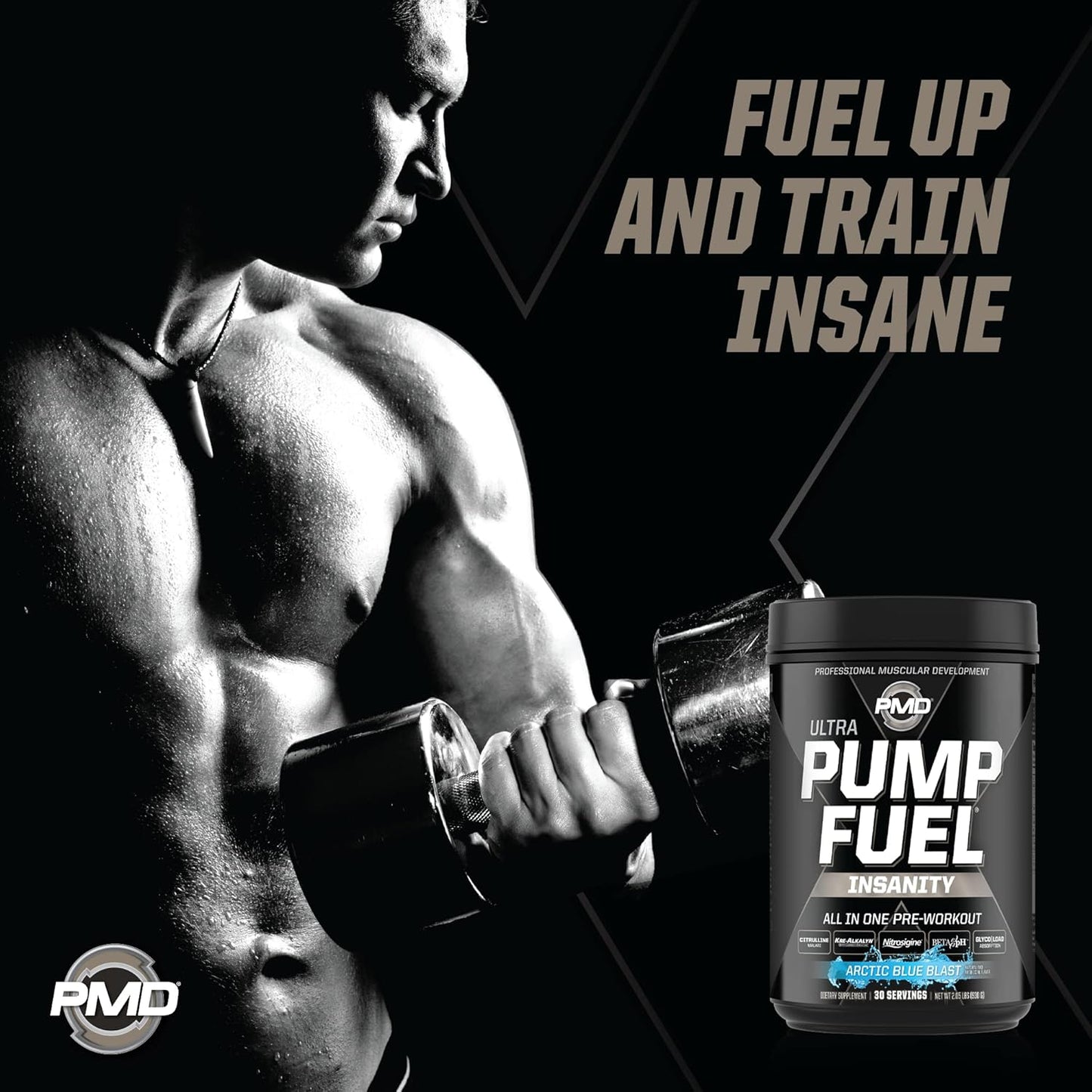 pmd-sports-ultra-pump-fuel-insanity-arctic-blue-blast-pre-workout-mix---energy-strength-endurance-recovery---complex-carbs-amino-energy---30-servings-5