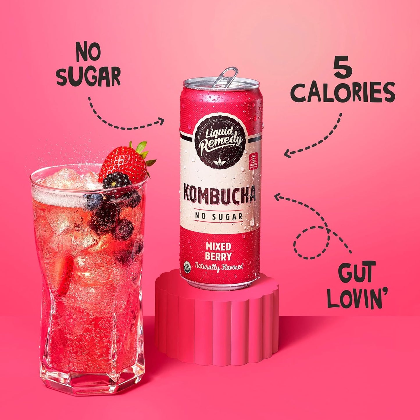 organic-mixed-berry-kombucha-drink---sugar-free-low-calorie-probiotic-tea-alternative-for-gut-health---85-fl-oz-can-24-pack-5