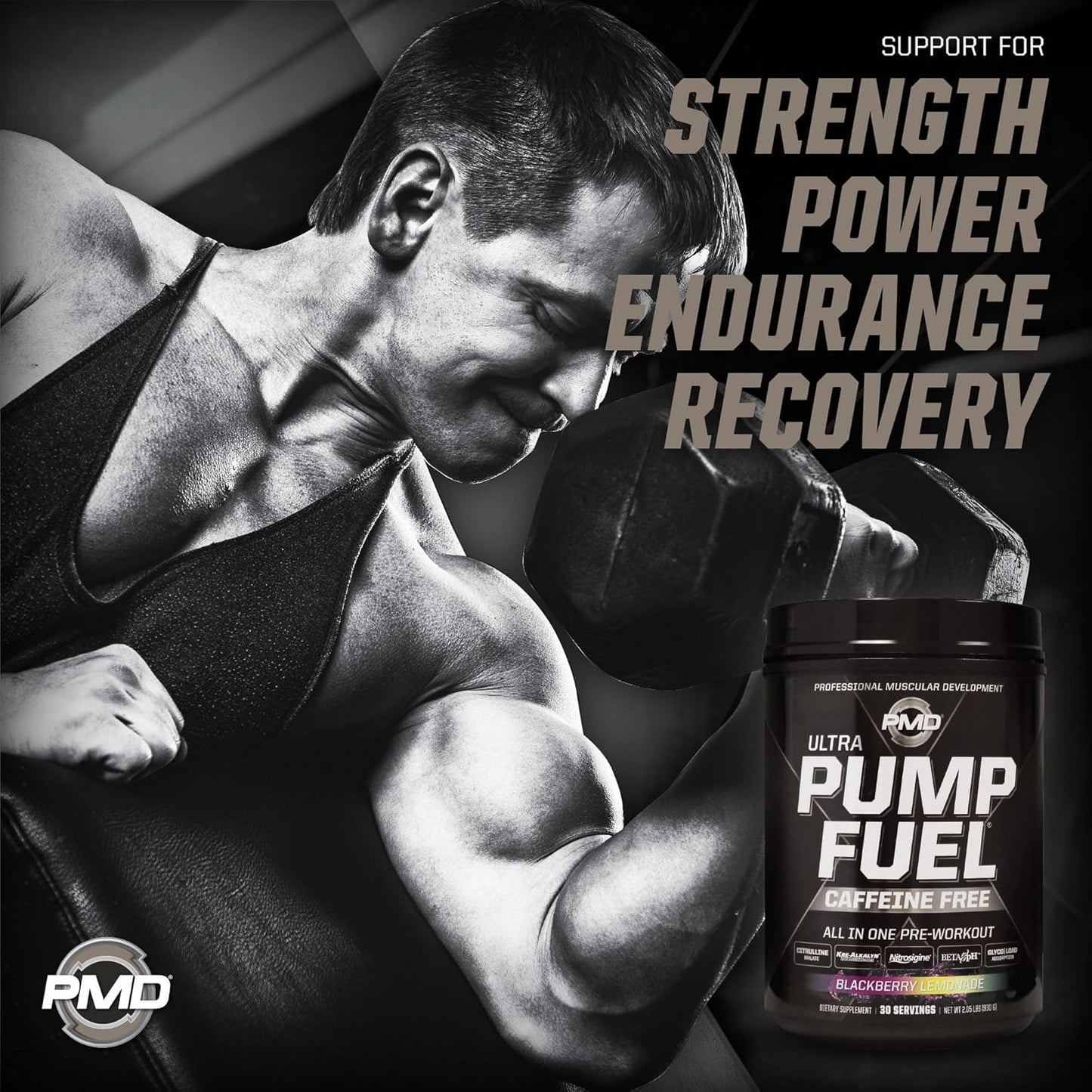 pmd-sports-ultra-pump-fuel-caffeine-free-pre-workout-drink-mix---blackberry-lemonade-flavor---energy-strength-endurance-recovery---complex-carbs-and-amino-energy---30-servings-2