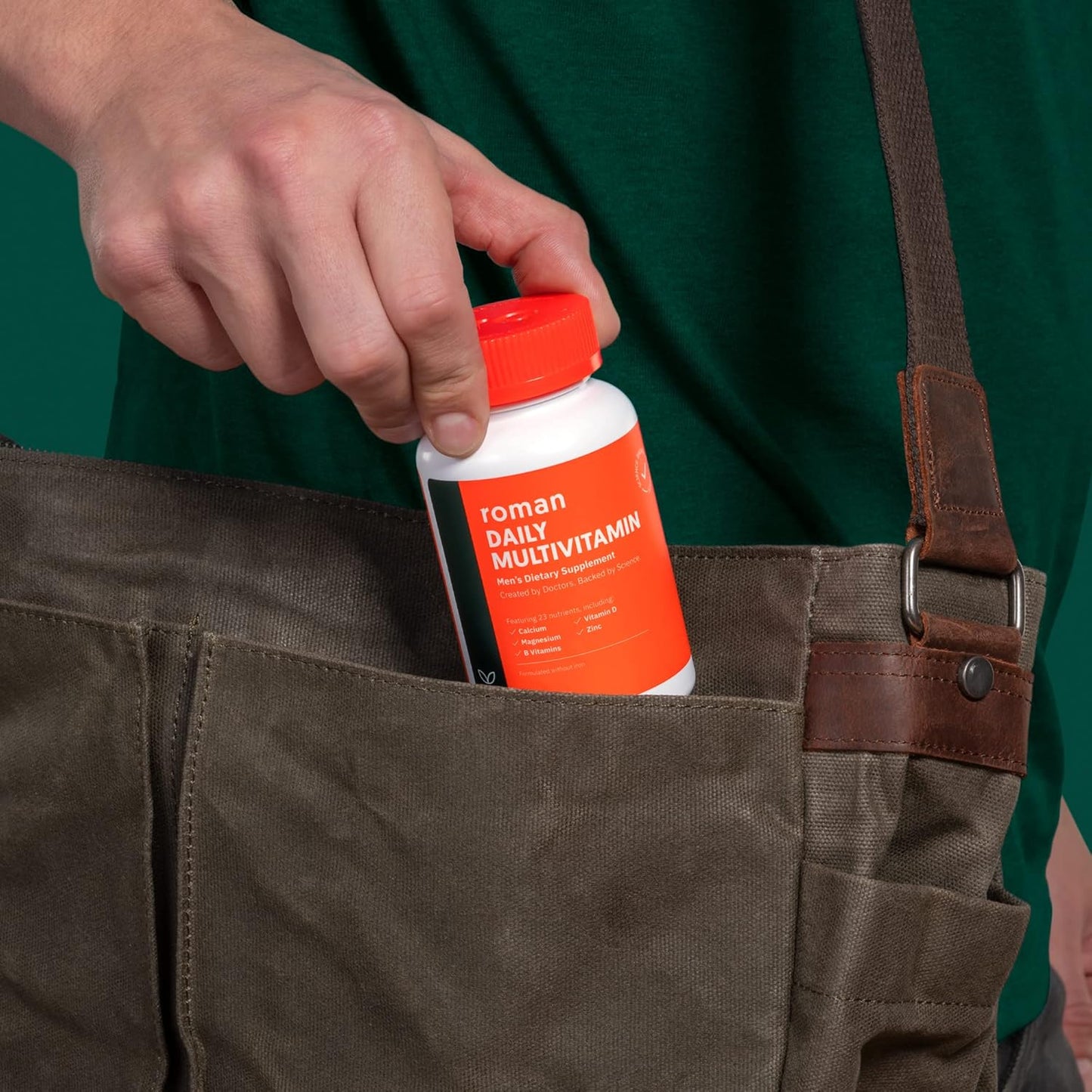 Men's Daily Multivitamin with 23 Key Nutrients for Physical, Brain, Heart Health - Includes Calcium, Magnesium, Zinc - 30-Day Supply - Espot.com.au