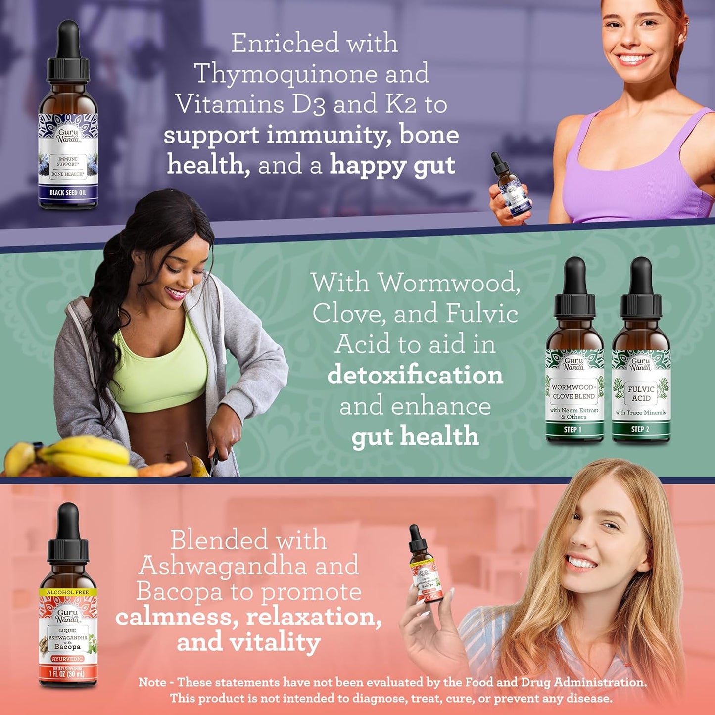 Total Wellness Boost with Liquid Ashwagandha & Black Seed Oil - Supports Immunity and Mind Health, GutCleanse Included - Espot.com.au