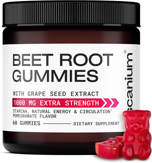 beet-root-and-grape-seed-extract-gummies-1000mg---circulation-support---energy-and-stamina---60-chews-1