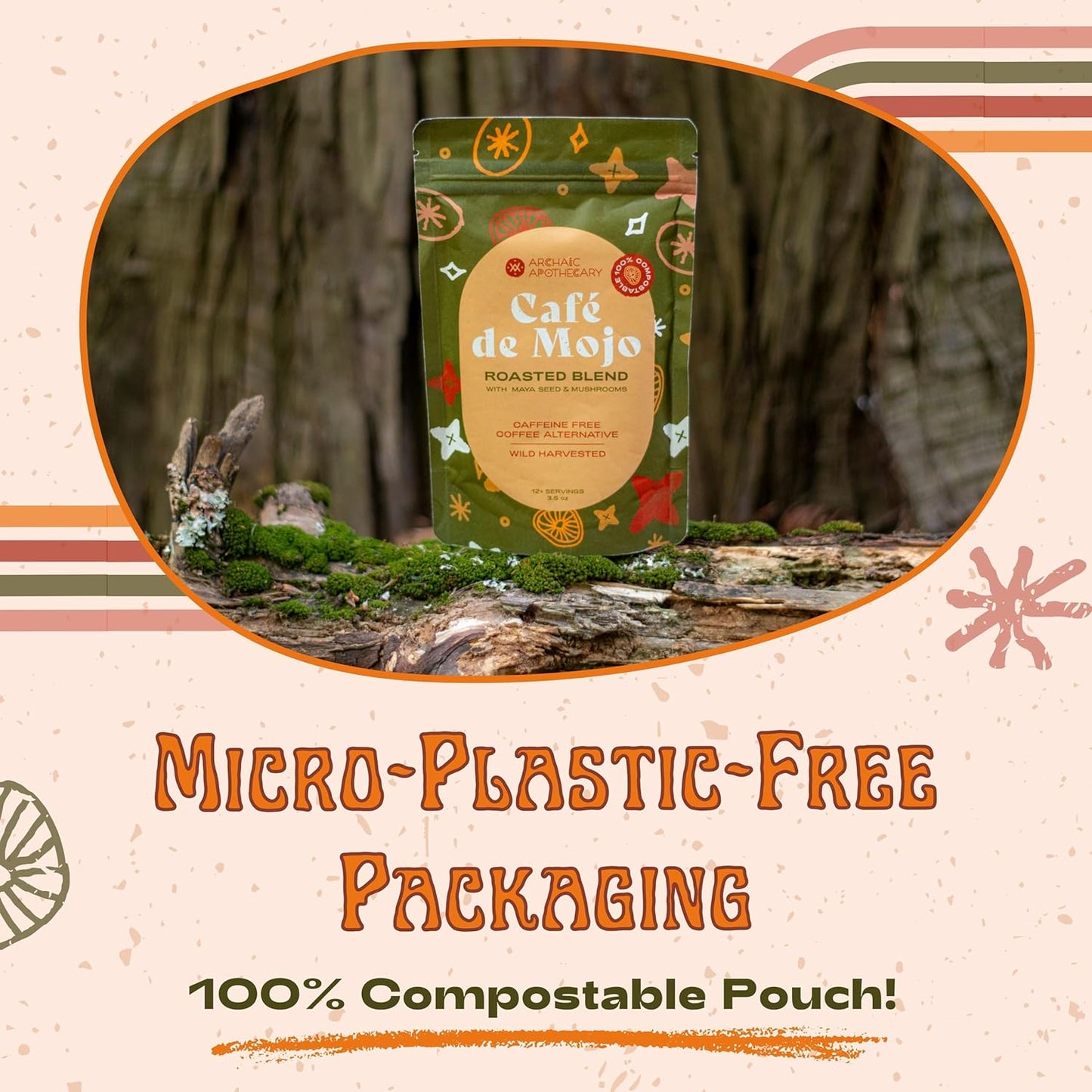 Decaf Mushroom Coffee Alternative with Adaptogenic Mushrooms and Superfood Extracts - Caffeine-Free Maya Nut Brew - Espot.com.au