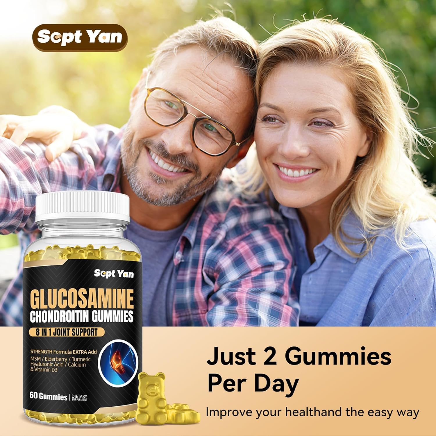 extra-strength-glucosamine-chondroitin-gummies---joint-support-supplement-with-msm-elderberry-turmeric---vegan-cartilage-immune-support---easy-to-swallow---60-count-5
