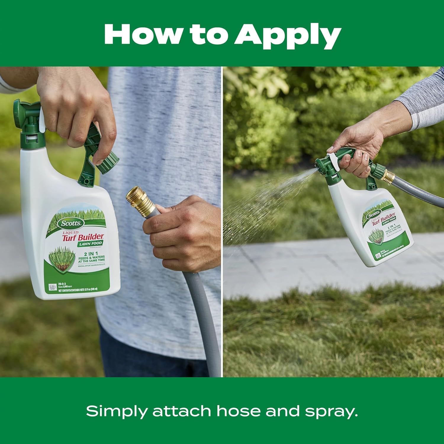 32 fl. oz. Scotts Liquid Turf Builder Lawn Fertilizer - Fertilizes and Hydrates All Grass Types with One Application - Espot.com.au