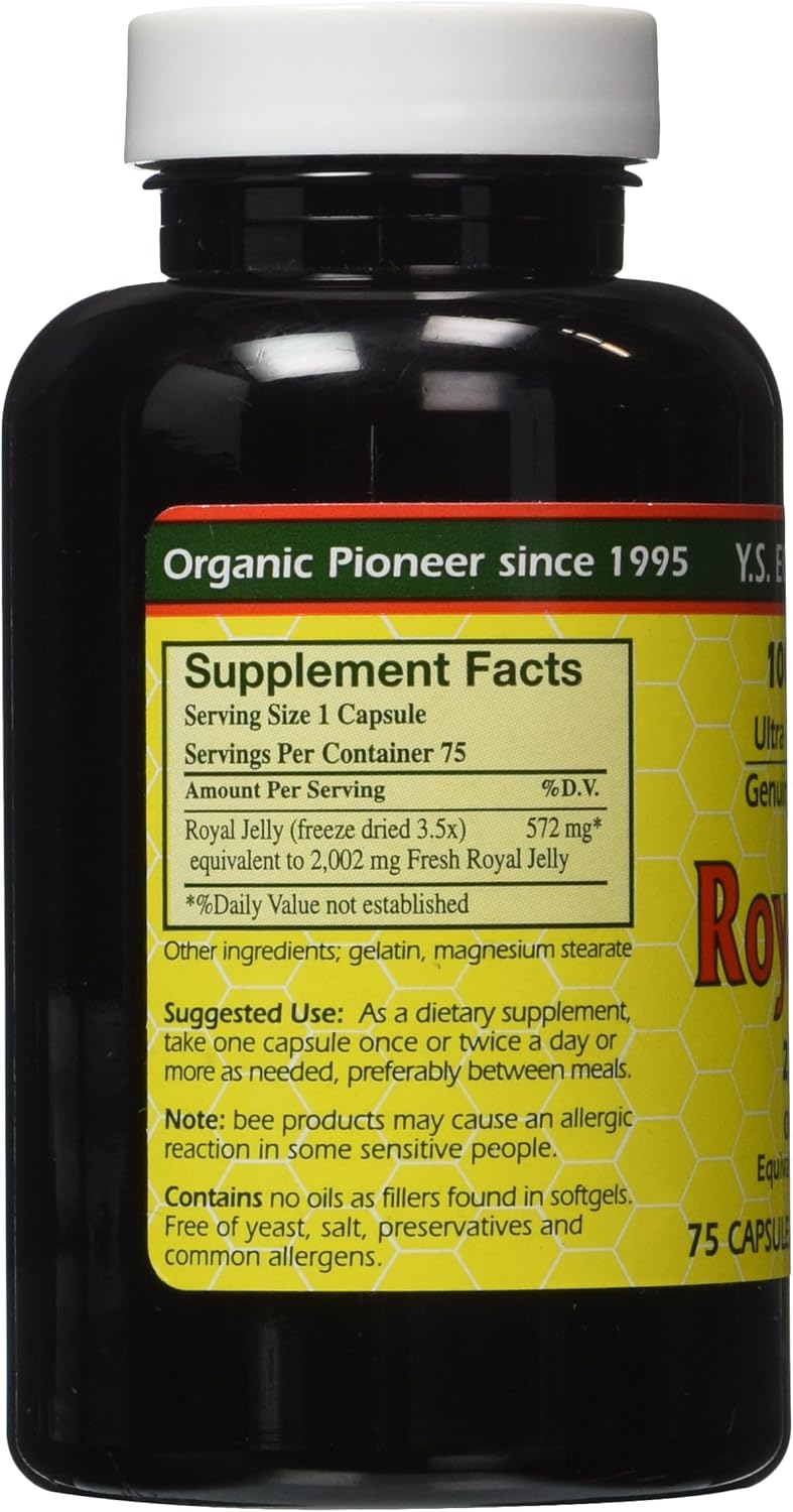organic-100-pure-freeze-dried-royal-jelly-capsules---2000-mg-ys-eco-bee-farms---natural-supplement-2