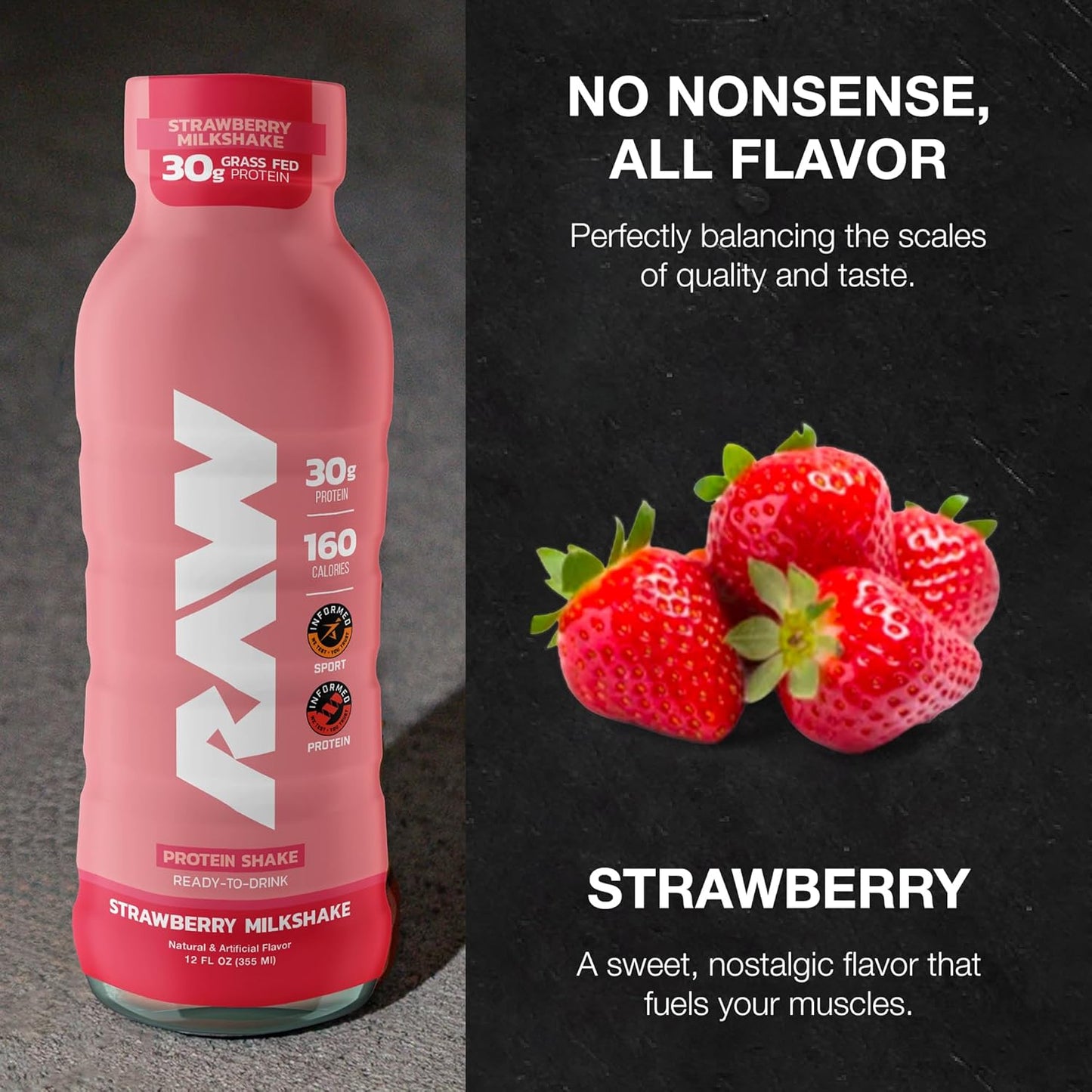 strawberry-ready-to-drink-protein-shake---grass-fed-whey-isolate-zero-sugar-gluten-free-12-fl-oz---post-workout-meal-replacement-breakfast-shake-3
