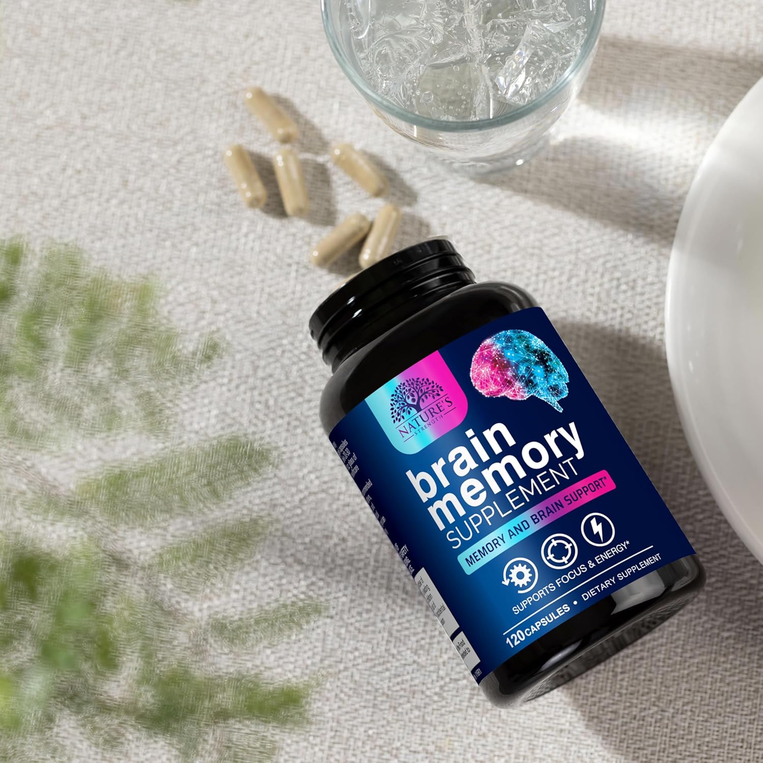 Advanced Brain Health Memory Vitamins - Cognitive Formula for Memory, Focus & Energy - Natural Brain Supplements with Bacopa, Phosphatidylserine, DMAE - 120 Capsules - Espot.com.au