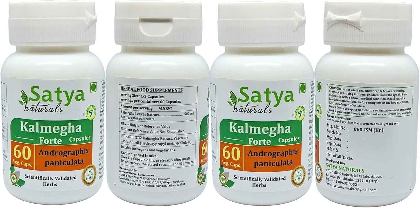 ayurvedic-satya-naturals-kalmegha-forte-capsules-500mg---240-veg-capsules---andrographis-paniculata-extract-for-men-women---herbal-supplement---101-extract-ratio-2