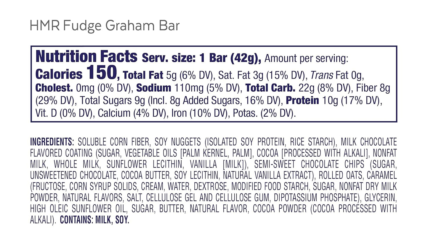 fudge-graham-hmr-protein-bars---nutritious-snack-for-weight-maintenance-low-calorie-dessert-with-10g-of-protein---24-count-9