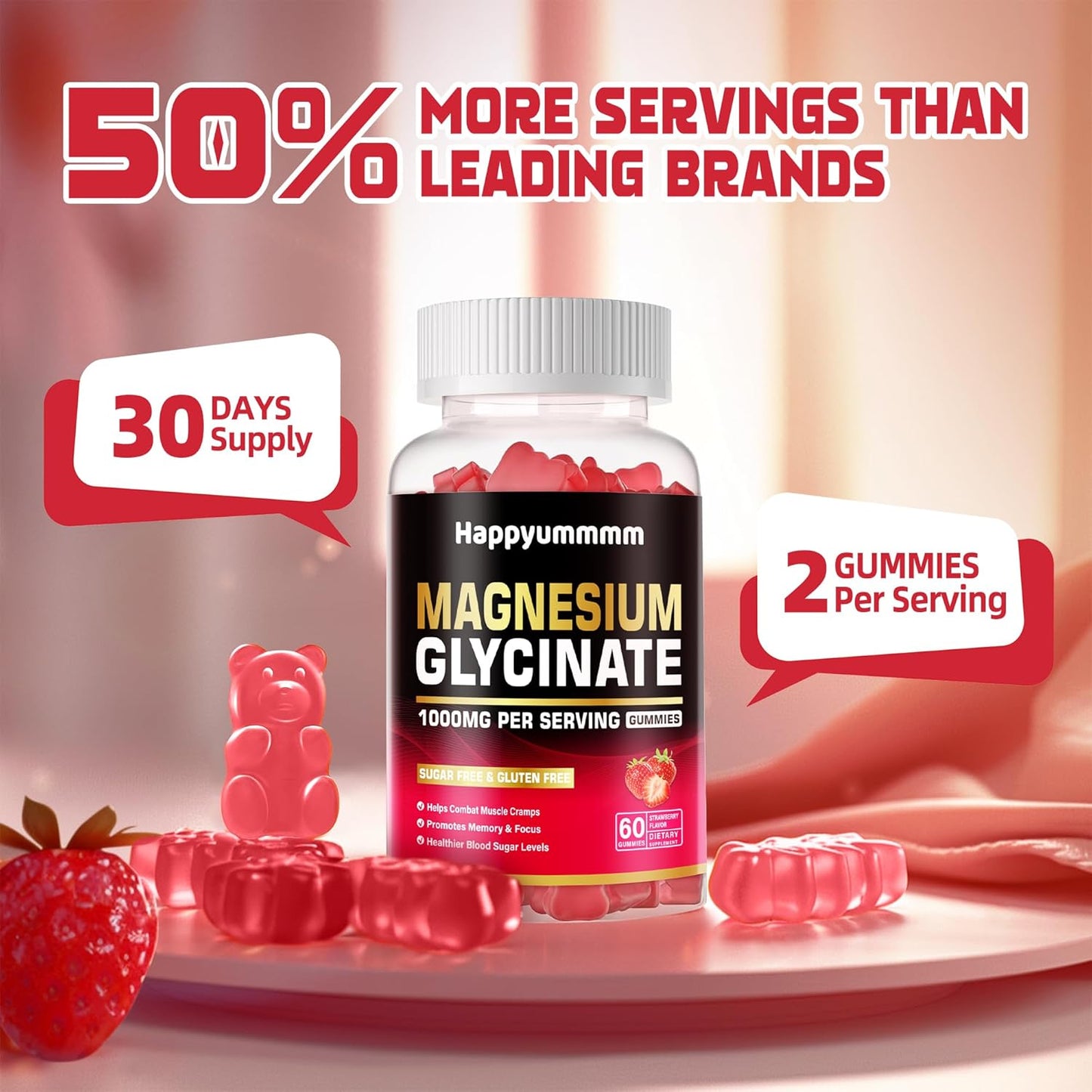 happyummmm-magnesium-glycinate-gummies-1000mg---sugar-free-supplement-with-vitamin-d-b6-coq10-for-calm-mood-sleep-support---60-strawberry-gummies-6