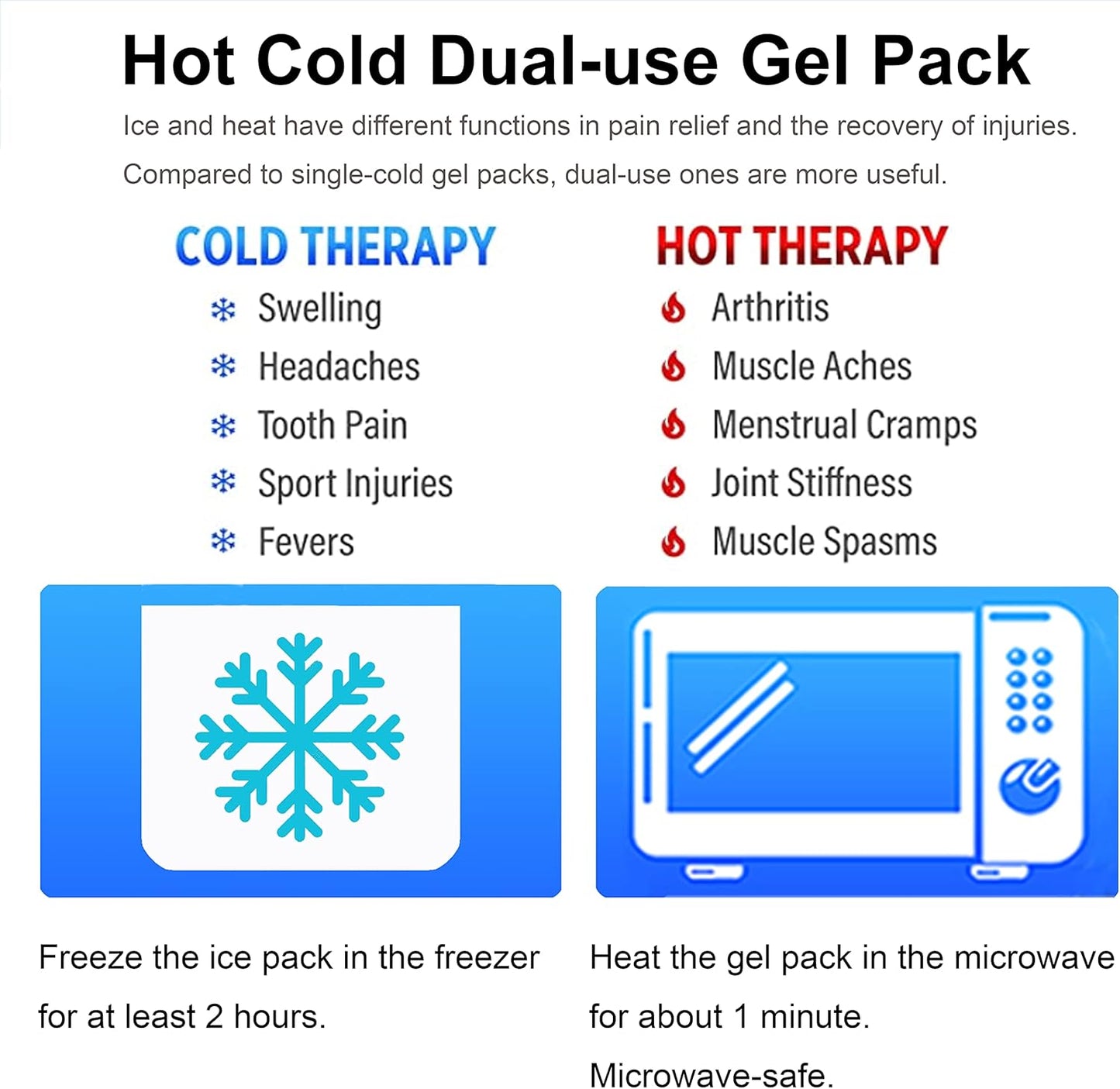 large-reusable-gel-ice-pack-for-injuries---hot-cold-compress-for-pain-relief-swelling---shoulder-arm-back-hip-knee-shin-foot---physical-therapy---11-x-14---pack-of-2-7
