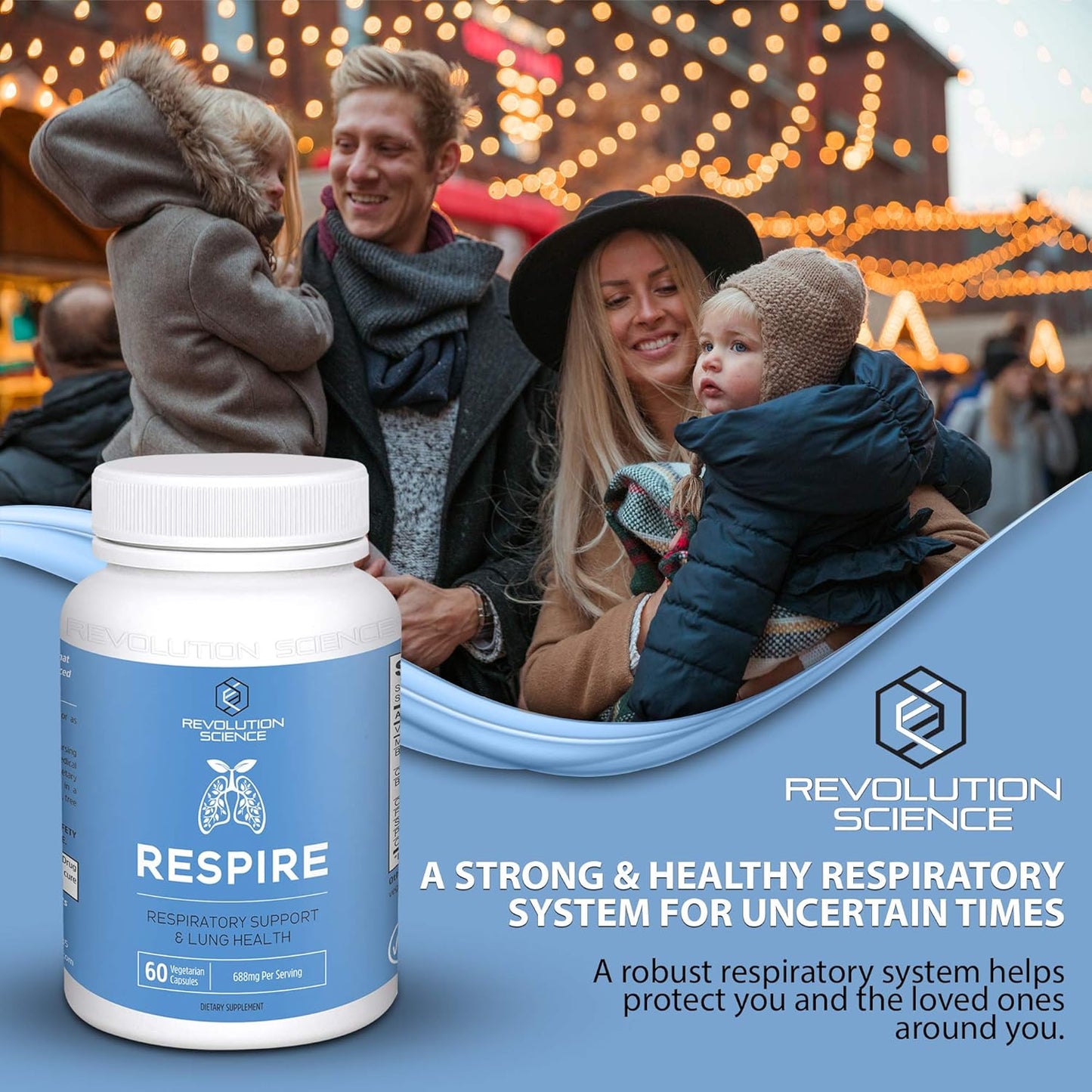 Respire Lung Support Supplement - Lung Cleanse & Detox Formula with Quercetin, Bromelain & Butterbur for Clear Lungs and Bronchial Support - 60 Capsules - Espot.com.au