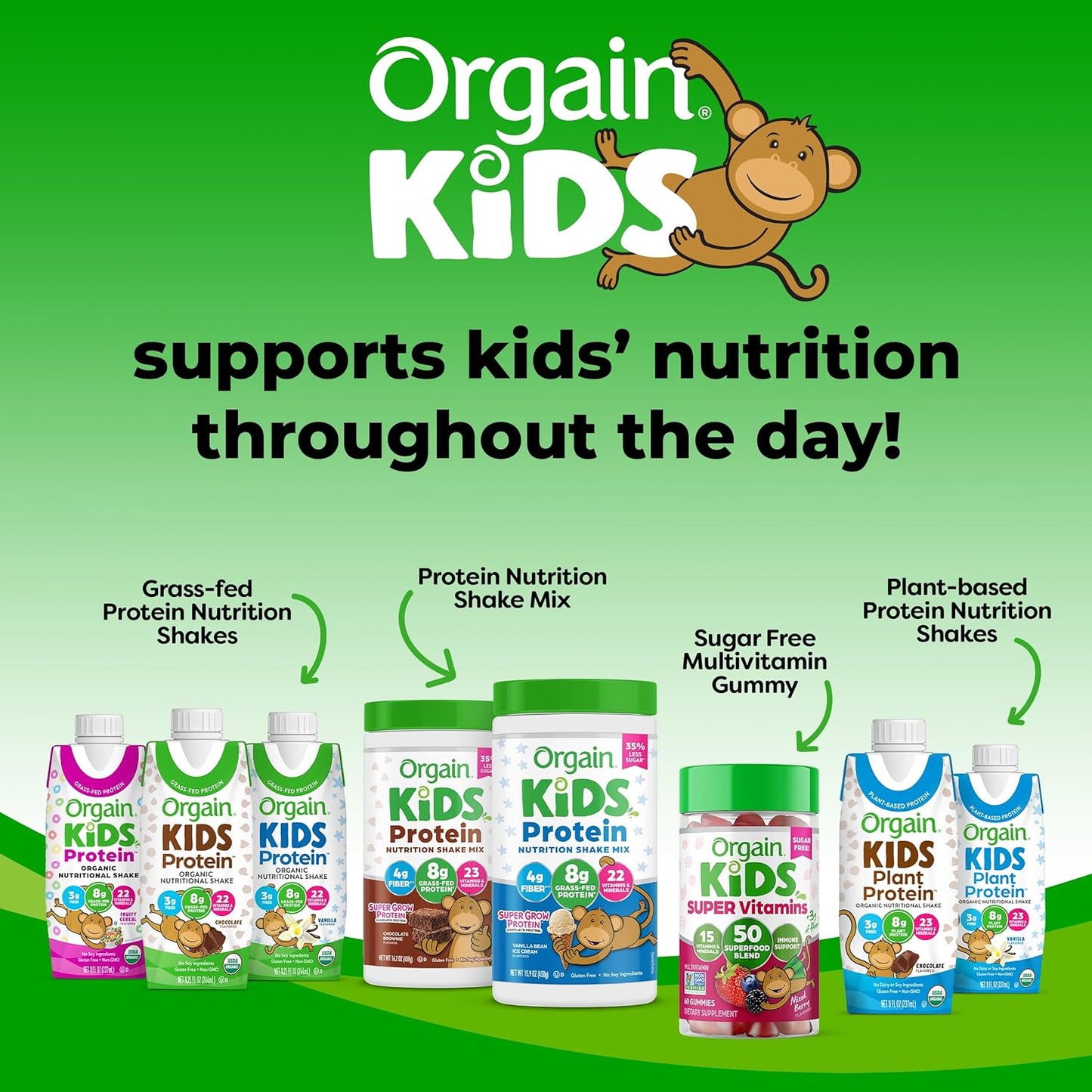 plant-based-orgain-kids-sugar-free-multivitamin-gummies---mixed-berry-flavor---immune-support-fiber---50-superfoods---15-vitamins-minerals---ages-4---1-month-supply---60-gummies-8
