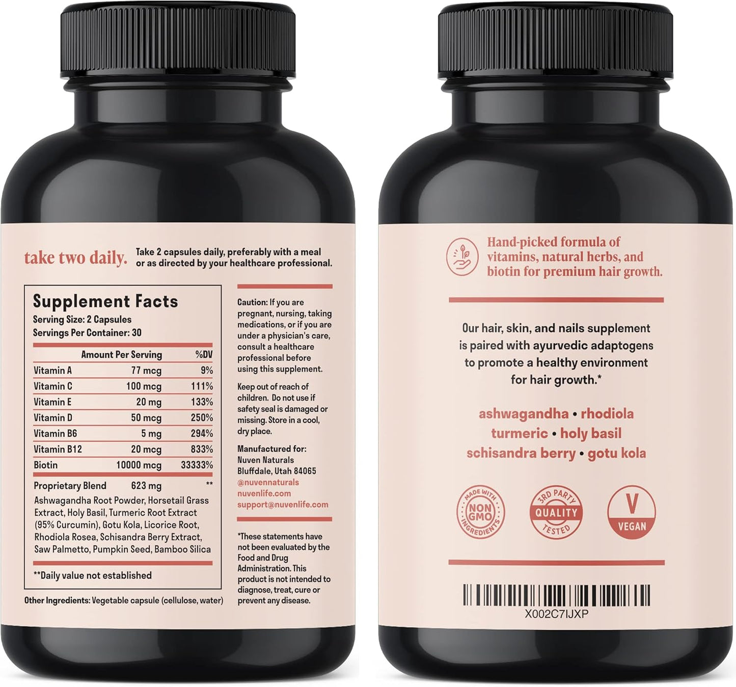 nuven-naturals-hair-vitamins-with-biotin-10000-mcg---supports-hair-skin-nails-health---vegan-non-gmo-gluten-free---60-capsules-7