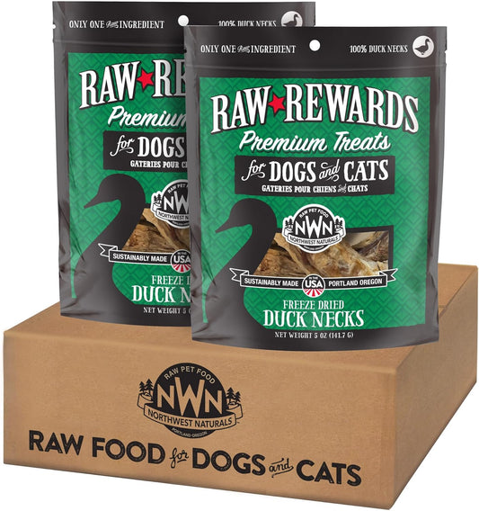 freeze-dried-duck-neck-treats-for-dogs-and-cats---northwest-naturals-raw-rewards---healthy-and-all-natural---5-oz-pack-of-3-1