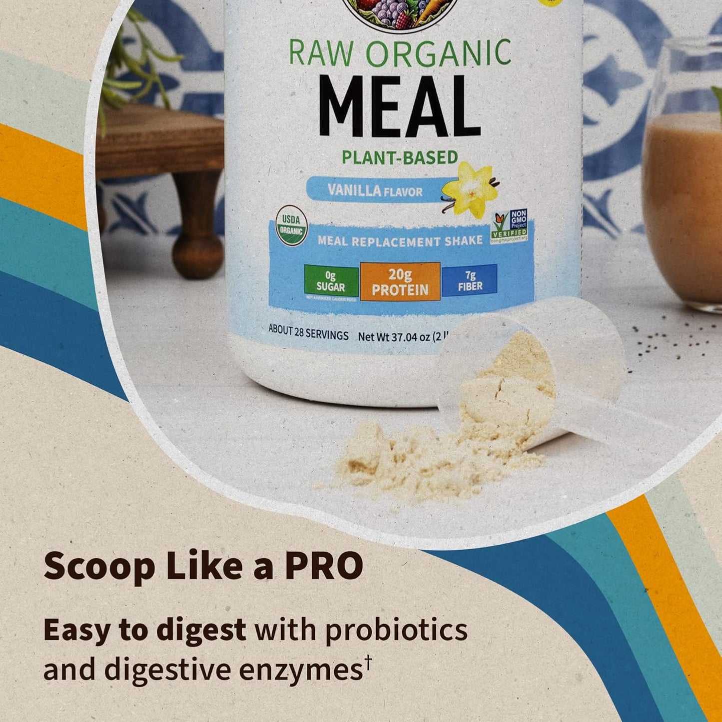 vanilla-vegan-protein-powder-with-plant-based-pea-protein-probiotics-and-greens---dairy-free-meal-replacement-shakes-by-garden-of-life-14-servings-4