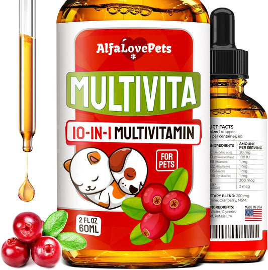 alfa-love-pets-liquid-multivitamin-for-dogs-and-cats---10-in-1-b-complex-c-d3---supports-digestion-urination-hip-joint-skin-coat---cranberry-flavor---2-oz-1