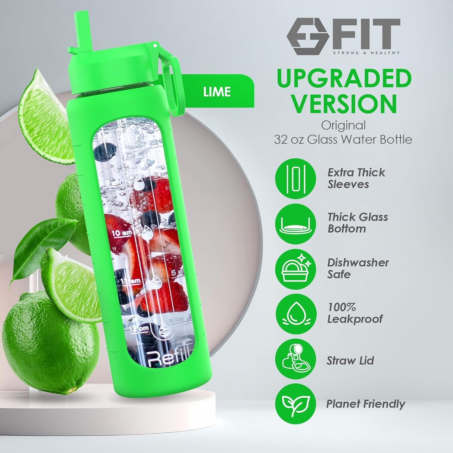fit-strong-healthy-bento-box-meal-prep-containers-3-pack-with-3-compartments-32-oz-glass-water-bottle-bundle---lunch-containers-for-adults-leak-proof-lids-time-marker-sleeve-extra-lid-6