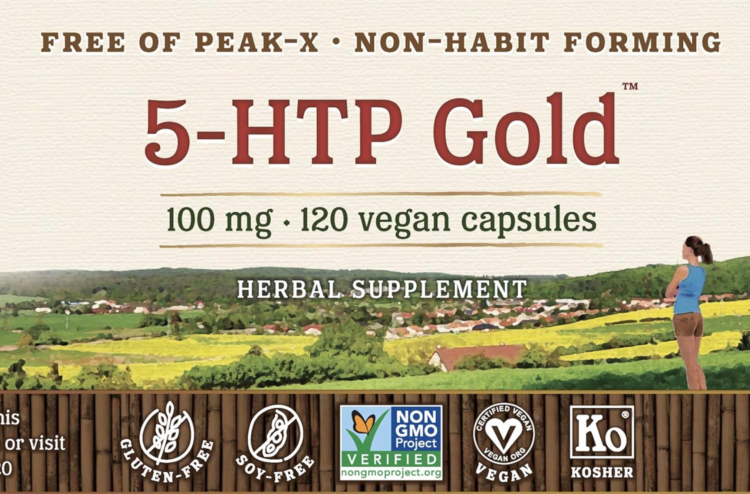 Nutrigold 5-HTP 100mg - 120 Vegetarian Capsules, Pure Extract Free of Peak-X, GMOs, & Allergens - High Quality Supplement - Espot.com.au