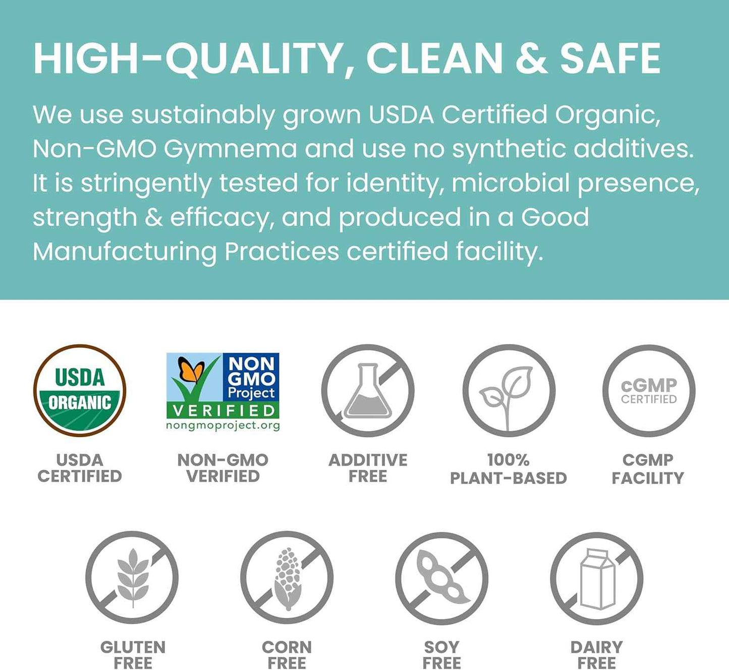 Organic Gymnema Herbal Supplement - USDA Certified, Non-GMO, 700mg, 60 Plant-Based Caplets, 30 Day Supply by Himalaya