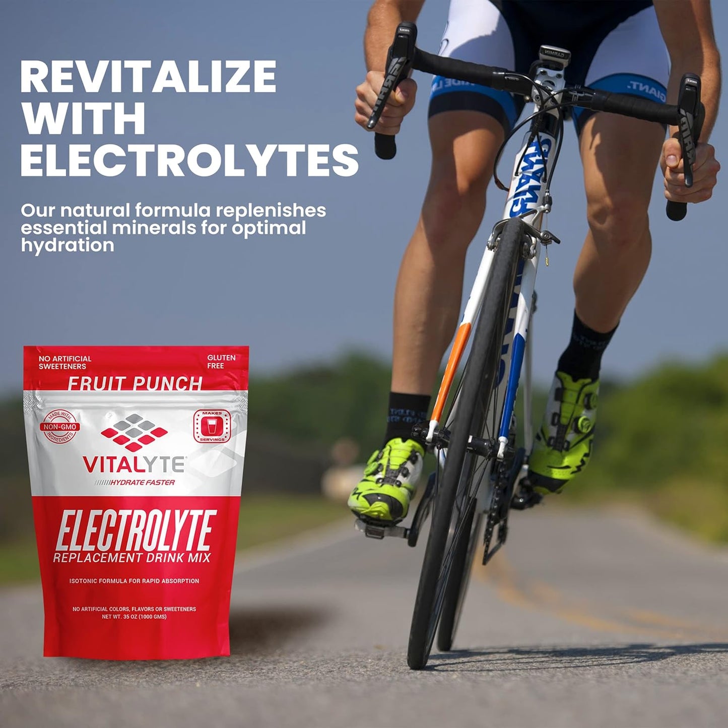 Isotonic Electrolyte Hydration Powder Mix, Gluten Free Fruit Punch Drink Mix - 35 oz. - Espot.com.au