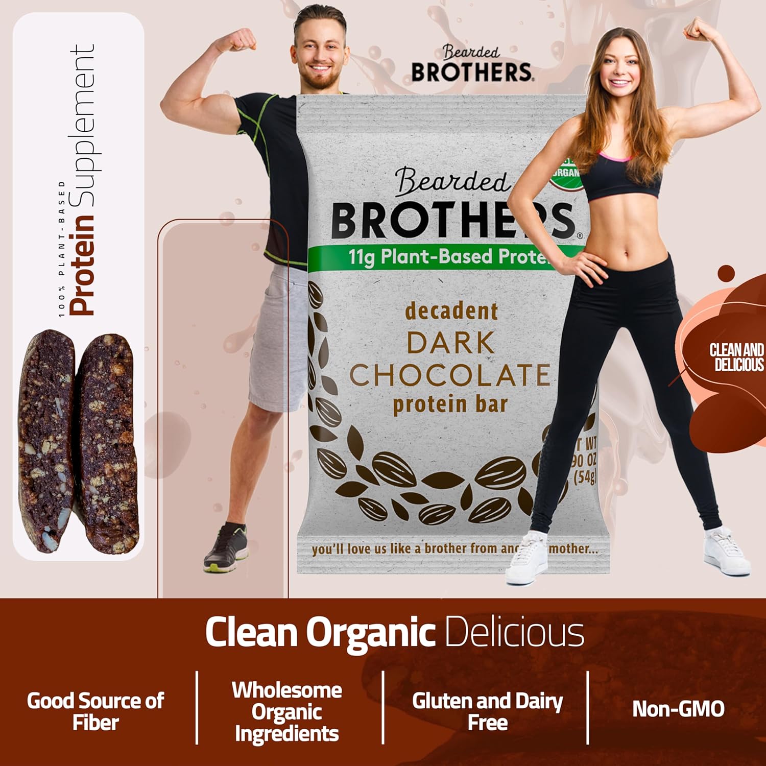 organic-dark-chocolate-protein-bars-10-pack---vegan-gluten-free-with-11g-plant-based-protein-non-gmo-healthy-snacks-for-adults-high-in-fiber-5