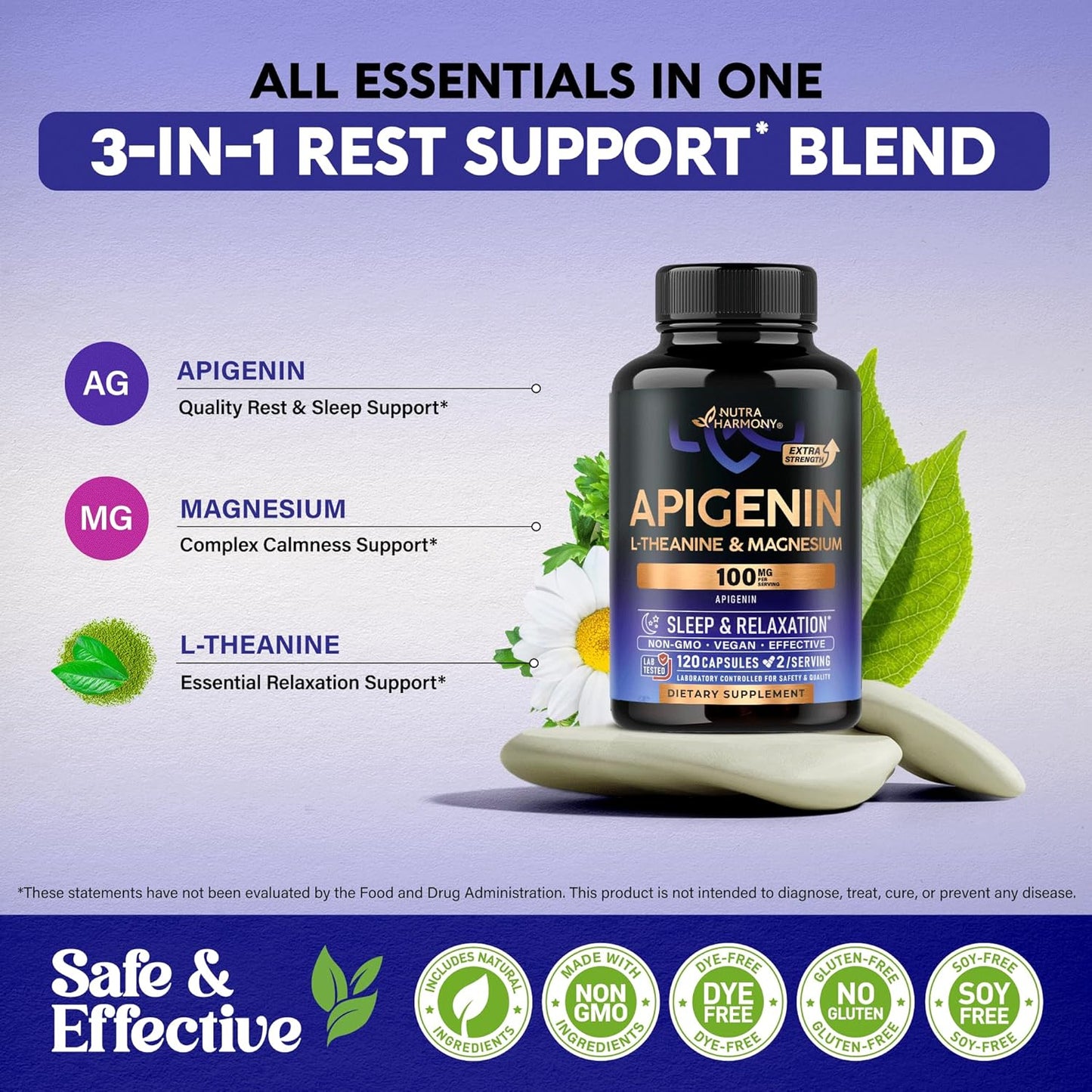 sleep-support-supplement-with-apigenin-100mg-l-theanine-magnesium---relaxation-stress-relief-for-adults---120-vegan-capsules---chamomile-derived-4