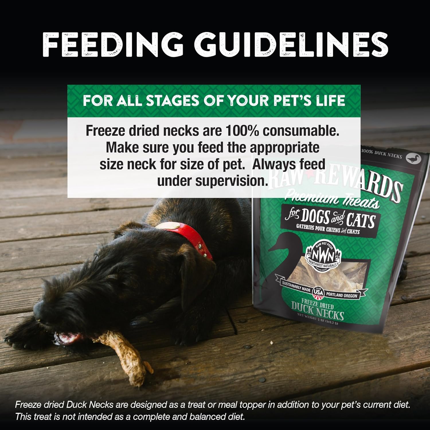 freeze-dried-duck-neck-treats-for-dogs-and-cats---northwest-naturals-raw-rewards---healthy-and-all-natural---5-oz-pack-of-3-4