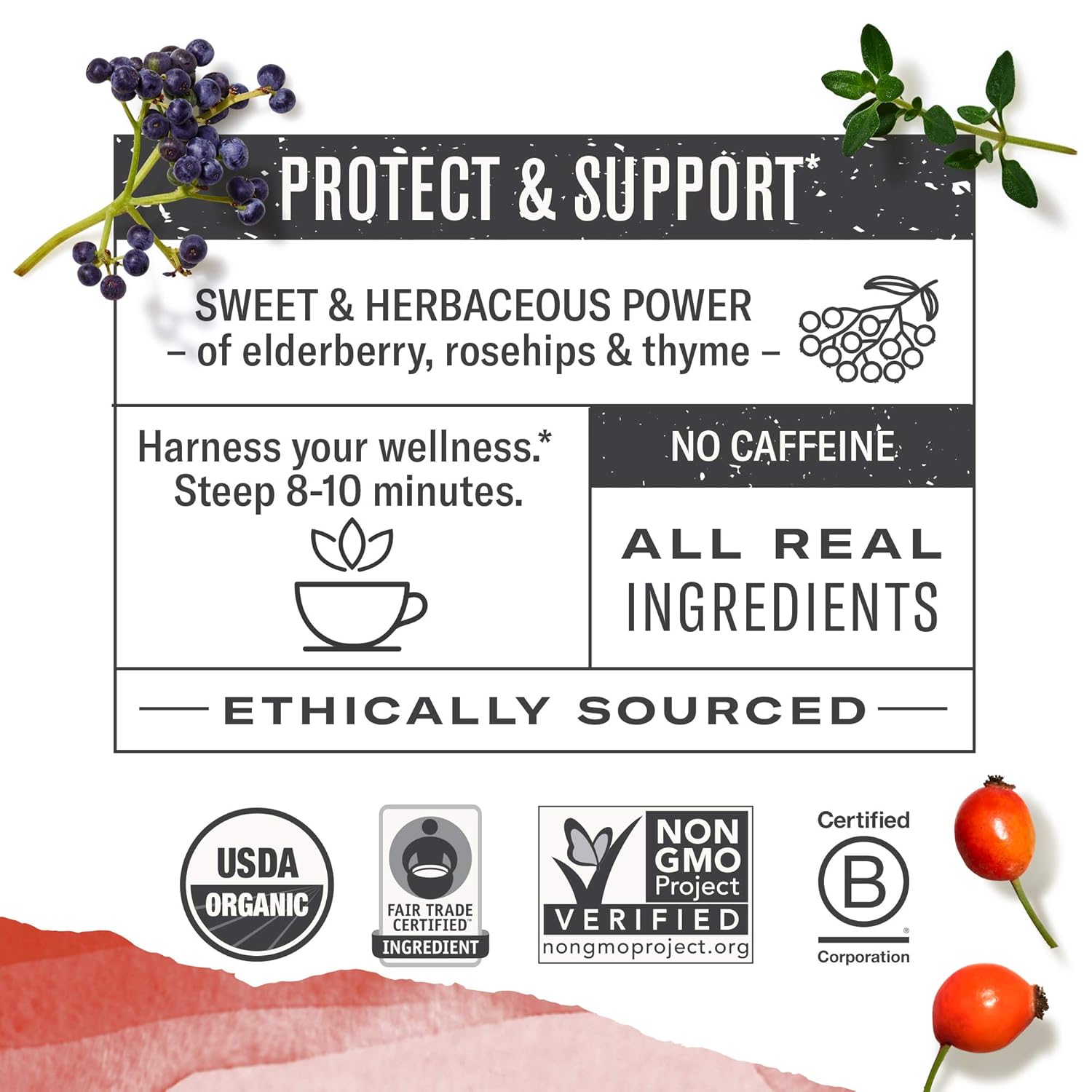 numi-organic-immune-support-tea---pack-of-3-16-tea-bags-each---elderflower-elderberry-rosehips-thyme---caffeine-free-blend-2