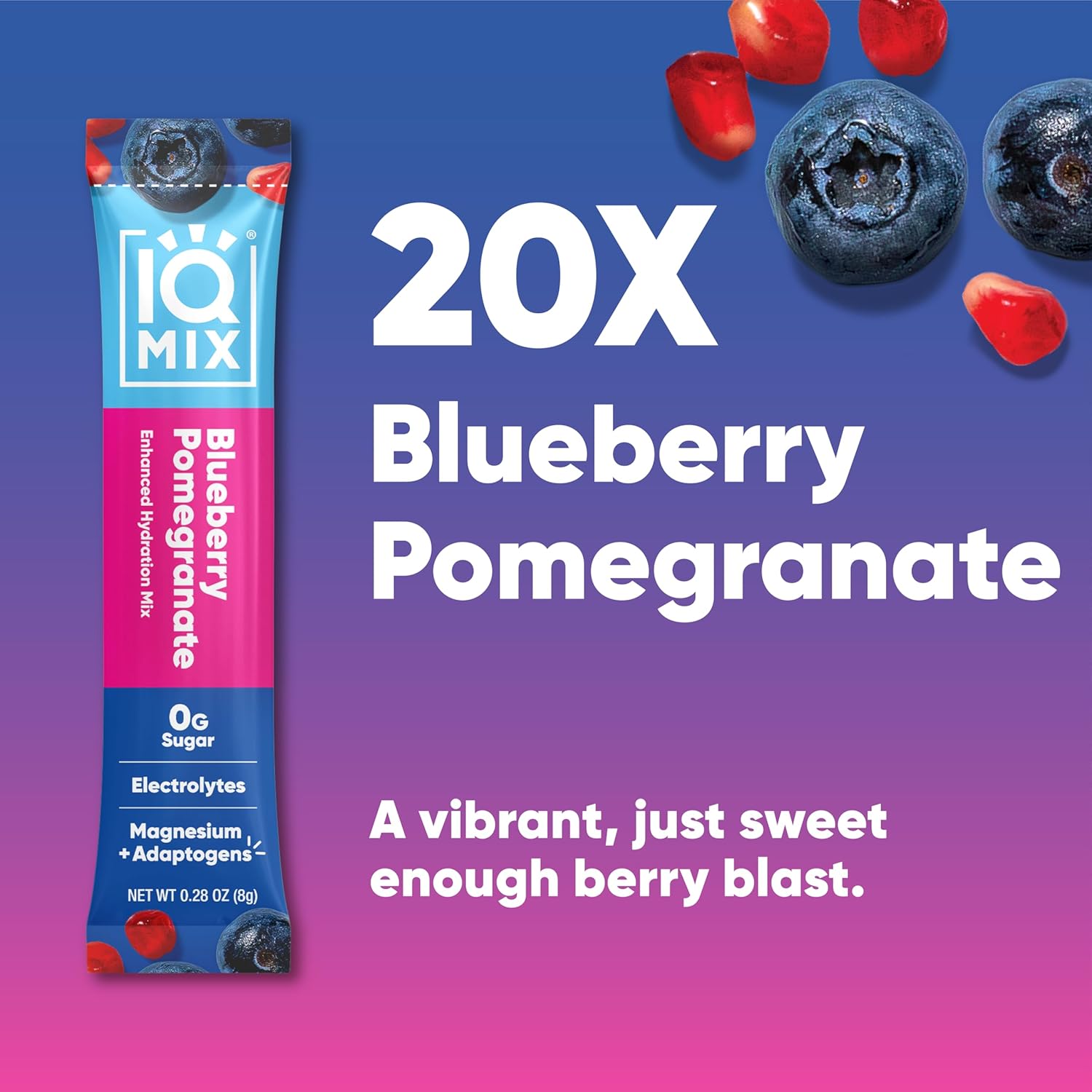 iqbar-iqmix-electrolyte-powder-packets---sugar-free-hydration-supplement-with-keto-electrolytes-lions-mane-magnesium-and-potassium---blueberry-pomegranate-flavor-20-pack-3