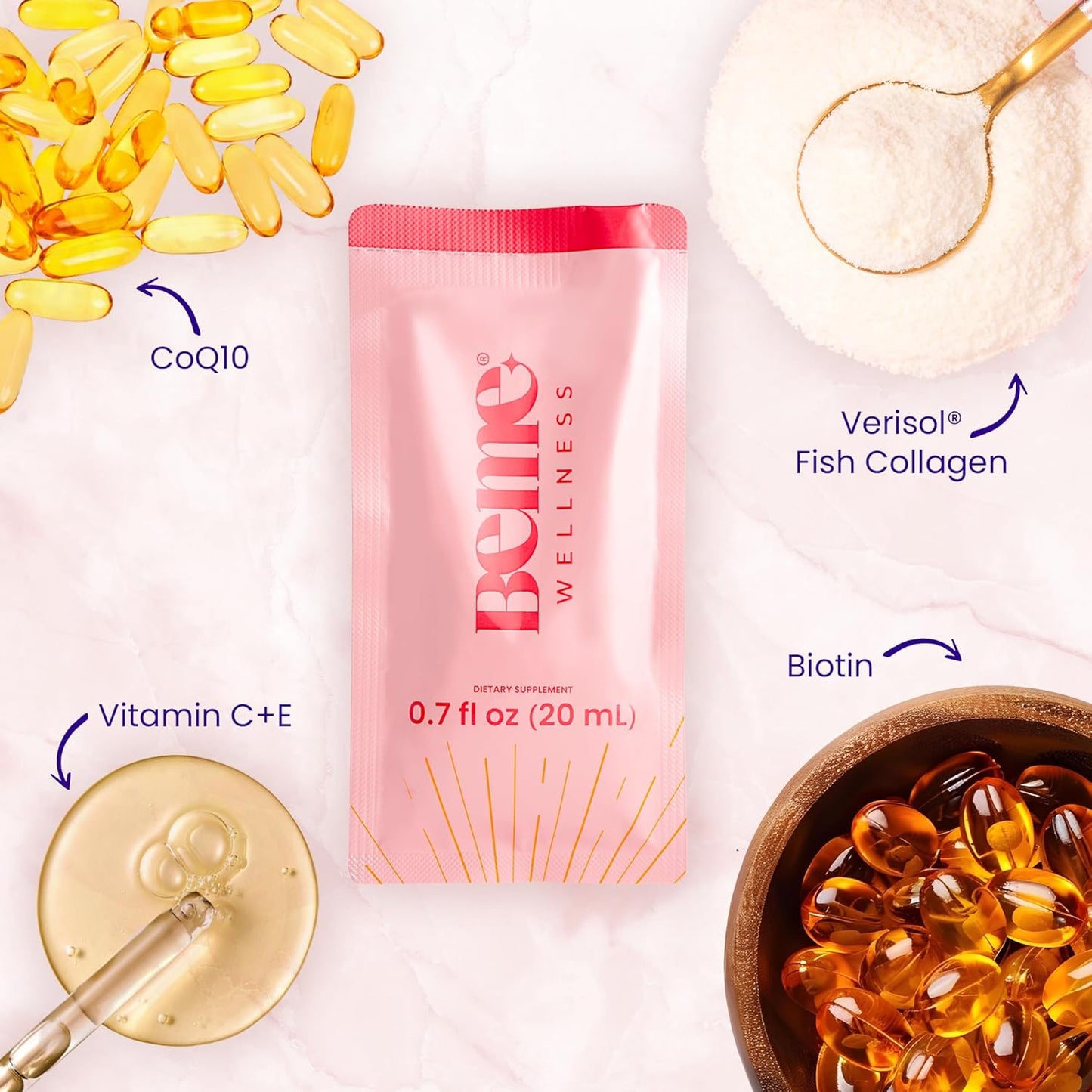 liquid-collagen-drink-for-hair-skin-nails---collagen-peptides-biotin-vitamin-c---beme-radiant---30-sachets-mixed-berry---men-womens-drinkable-supplement-3