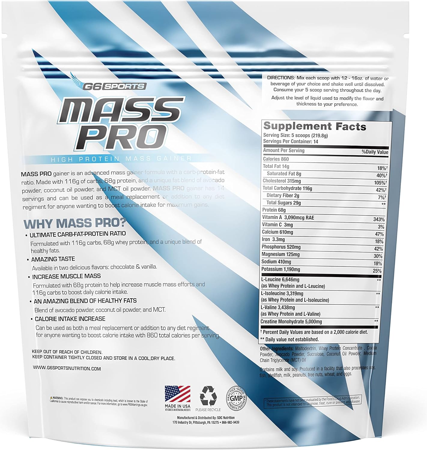 g6-sports-nutrition-mass-pro-high-protein-mass-gainer-with-avocado-coconut-and-mct-oil---7lb-chocolate-bag-2