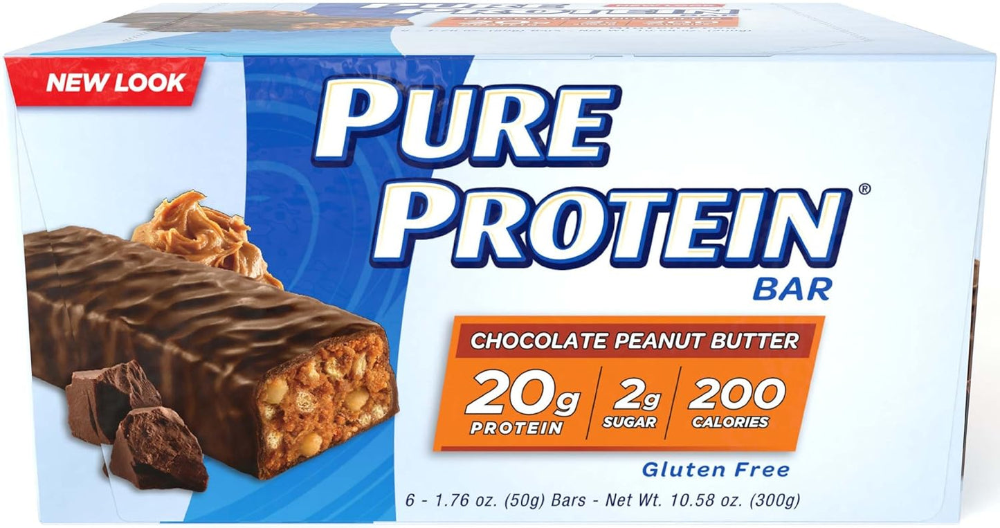 chocolate-peanut-butter-high-protein-bars---20g-protein-per-bar---gluten-free---6-bars---pure-protein-2