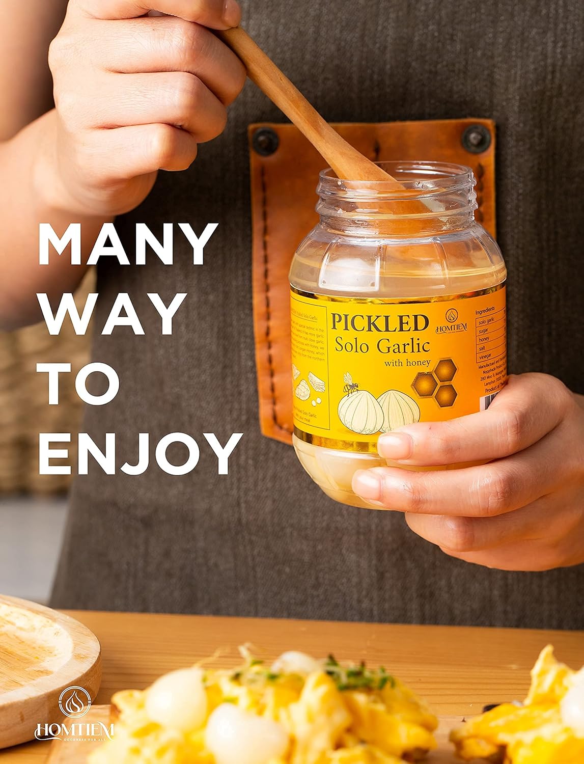 homtiem-pickled-solo-garlic-with-honey---704-oz-200g---no-additives-or-preservatives---ideal-for-spicy-pickled-garlic-salads-and-antipasto---healthy-food-option-for-recipes-3