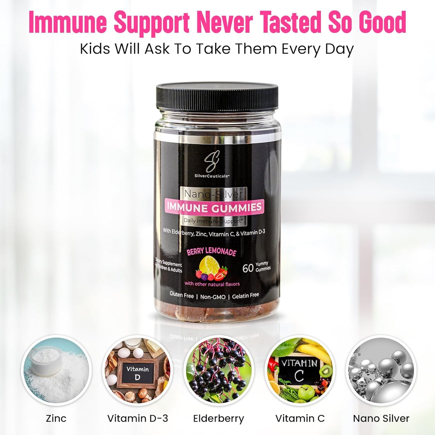 immune-boosting-silverceuticals-gummies-with-elderberry-vitamin-c-d-zinc---supports-health-for-kids-adults---nano-colloidal-silver---gluten-gelatin-free---berry-lemonade-flavor---60-count-5